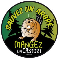 Autocollant sauvez un arbre