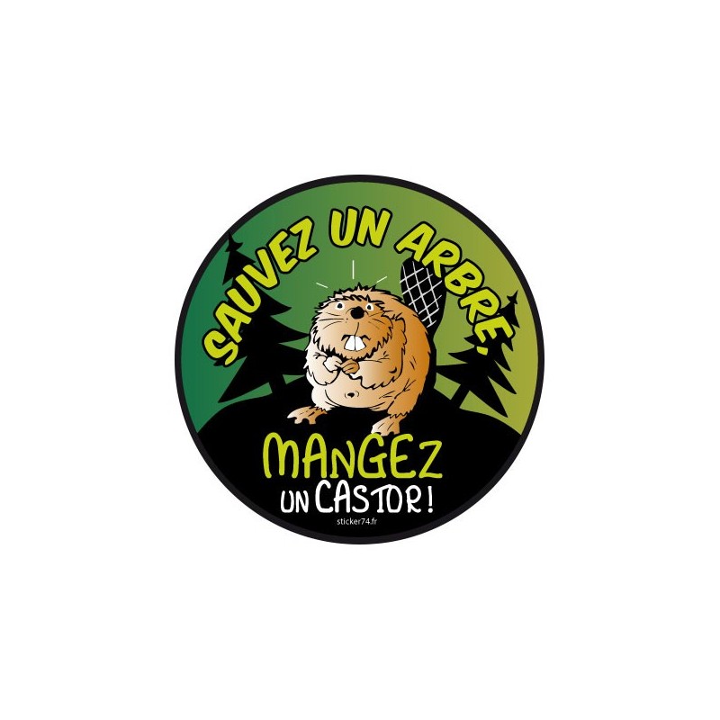 Autocollant sauvez un arbre