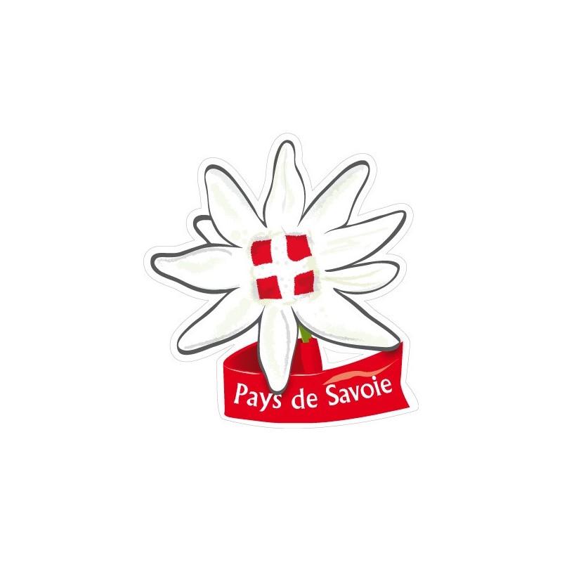 Autocollant Edelweiss Pays de Savoie - détouré