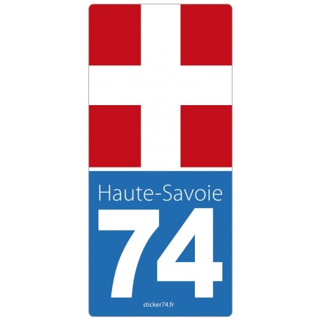 Autocollant plaque Road 74 Haute-Savoie