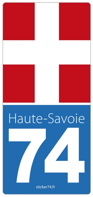74 Haute-Savoie - Autocollants & Plaque immatriculation