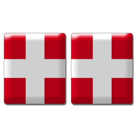 Autocollant plaque immatriculation 74 Pays de Savoie - Armoiries